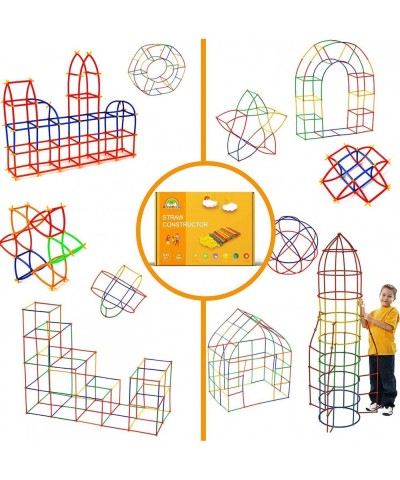 Straw Constructor STEM Building Toys 300 pcs Interlocking Plastic Educational Toys Engineering Building Blocks -Construction ...