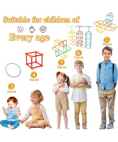 Straw Constructor STEM Building Toys 300 pcs Interlocking Plastic Educational Toys Engineering Building Blocks -Construction ...