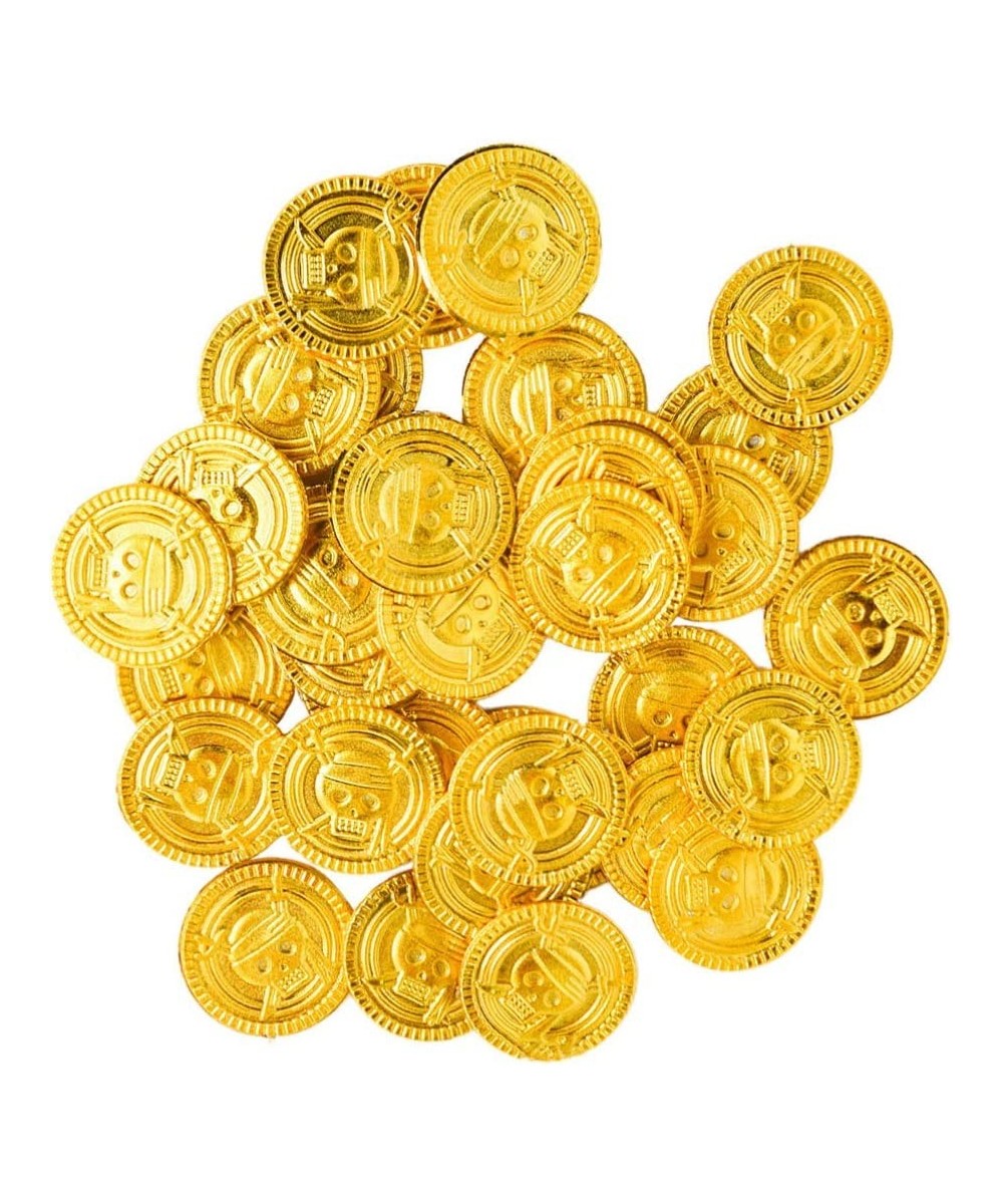 100pcs Plastic Pirate Gold Coins Pirate Treasure Coins Toy Coins for Party Supplies Props Decoration $21.94 Money & Banking P...