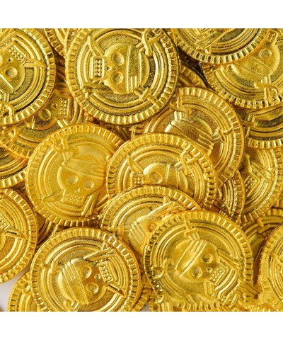 100pcs Plastic Pirate Gold Coins Pirate Treasure Coins Toy Coins for Party Supplies Props Decoration $21.94 Money & Banking P...