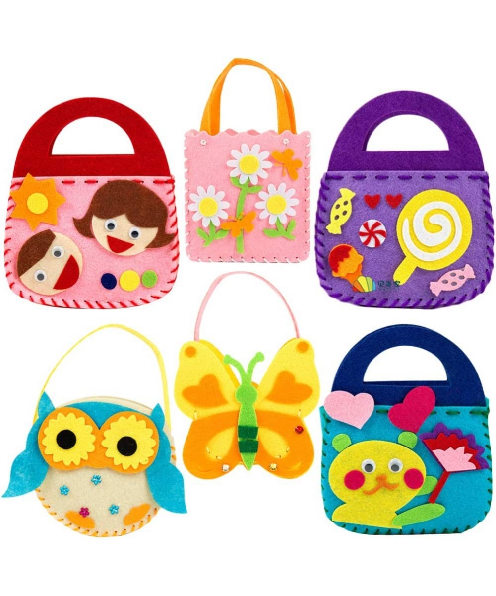 6Pcs Sewing Kit for Kids Creative Kids Handbag Cartoon Nonwoven DIY Handbag Kit for Girls Kit Crafts and Arts $26.53 Craft Kits