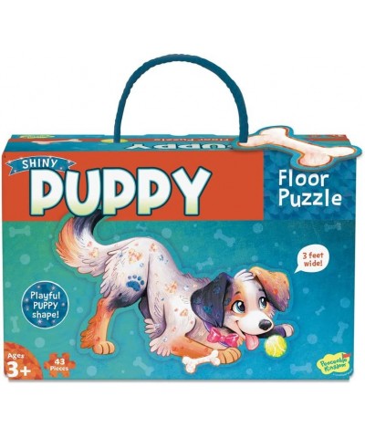 Shiny Puppy Floor Puzzle – 43-Piece Giant Floor Puzzle for Kids Ages 3 & up – Fun-Shaped Puzzle Pieces – Great for Classrooms...