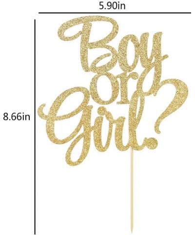 Boy or Girl Cake Topper - Gold Glitter Baby Shower Party Decorations Supplies $14.97 Kids' Party Decorations