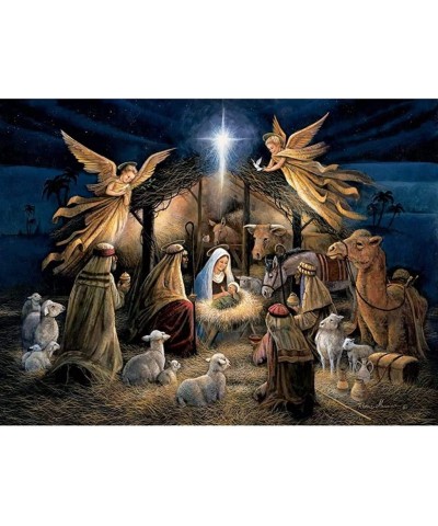 500 Piece Jigsaw Puzzle for Adults - in The Manger - 500 pc Christmas Religious Holy Nativity Jigsaw by Artist Ruane Manning ...