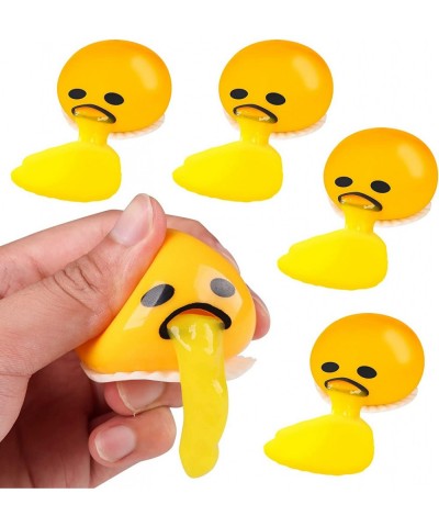 4 Pack Puke Balls Puke Stress Balls Puke Yolk Stress Balls Yellow Round Puke Suck Lazy Yolks Valentine's Day Prank Egg Toys $...