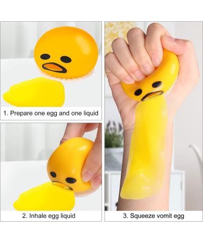 4 Pack Puke Balls Puke Stress Balls Puke Yolk Stress Balls Yellow Round Puke Suck Lazy Yolks Valentine's Day Prank Egg Toys $...