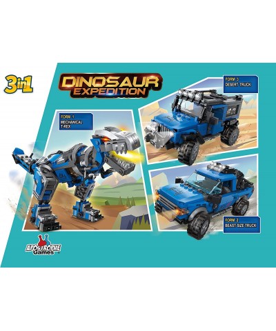 3 in 1 Dinosaur Expedition Building Block Set (375 Pieces) Build a T-Rex Truck or SUV for Kids and Adults $33.76 Toy Building...