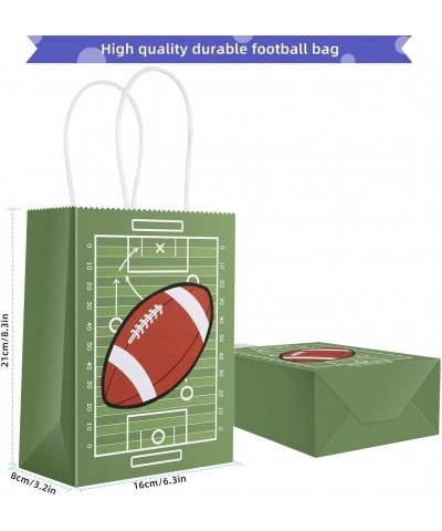 Football Party Bags Gift Bags Kraft Bags with Handle for Birthday Football Goodie Bags Football Theme Party Favor Bags and an...