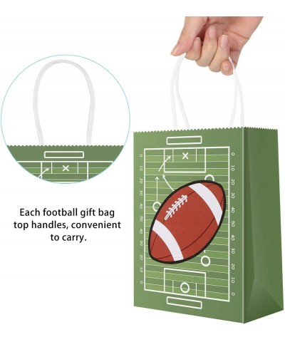 Football Party Bags Gift Bags Kraft Bags with Handle for Birthday Football Goodie Bags Football Theme Party Favor Bags and an...