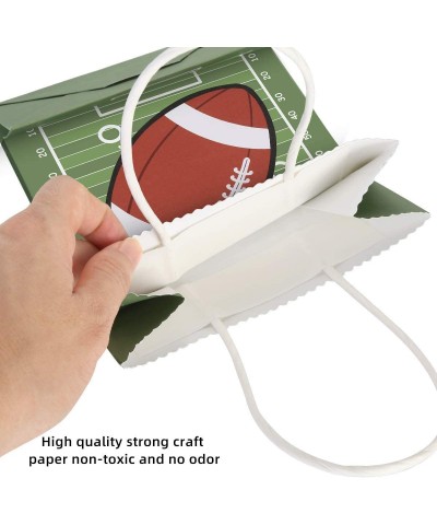 Football Party Bags Gift Bags Kraft Bags with Handle for Birthday Football Goodie Bags Football Theme Party Favor Bags and an...