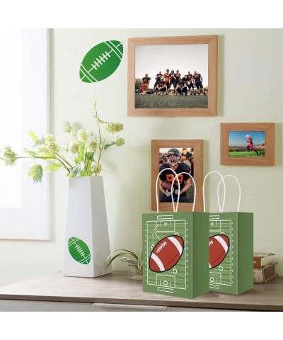 Football Party Bags Gift Bags Kraft Bags with Handle for Birthday Football Goodie Bags Football Theme Party Favor Bags and an...