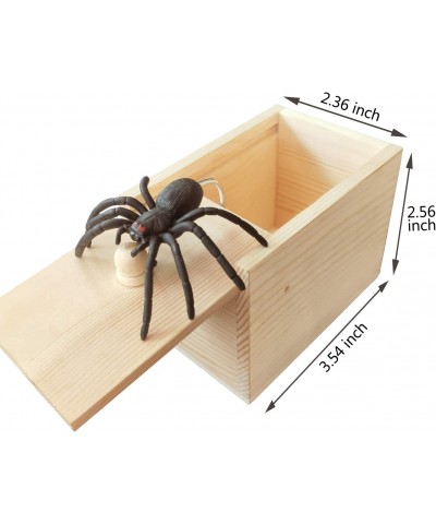 Rubber Spider Prank Box Handcrafted Wooden Surprise Box Prank Spider Money Surprise in a Box Pranks Stuff Toys for Adults and...