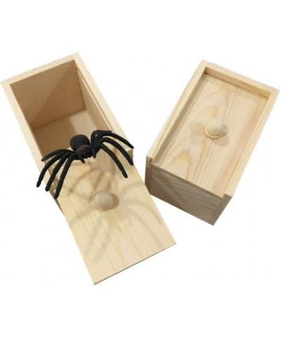 Rubber Spider Prank Box Handcrafted Wooden Surprise Box Prank Spider Money Surprise in a Box Pranks Stuff Toys for Adults and...