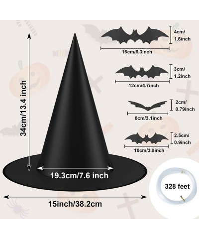 Halloween Witch Hat Costume Accessory Black Witch Hats for Women Cosplay Carnivals Holiday Halloween Party Favors for Yard De...