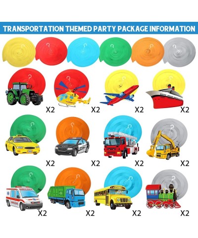 54 Pieces Transportation Birthday Party Decorations Cars Theme Party Hanging Swirl Decor for Kids Vehicles Birthday Party Tra...