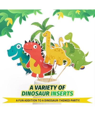 27 PCS Dinosaur Table Centerpieces Dinosaur Theme Honeycomb and Stick Set for Baby Shower Decoration Animal Cutout Table Topp...