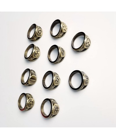 Vintage Akatsuki Ring Set Japanese Anime Ring Kit Cosplay Finger Rings Anime Costume Accessories Japanese Fancy Pendant Carto...