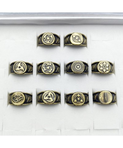 Vintage Akatsuki Ring Set Japanese Anime Ring Kit Cosplay Finger Rings Anime Costume Accessories Japanese Fancy Pendant Carto...