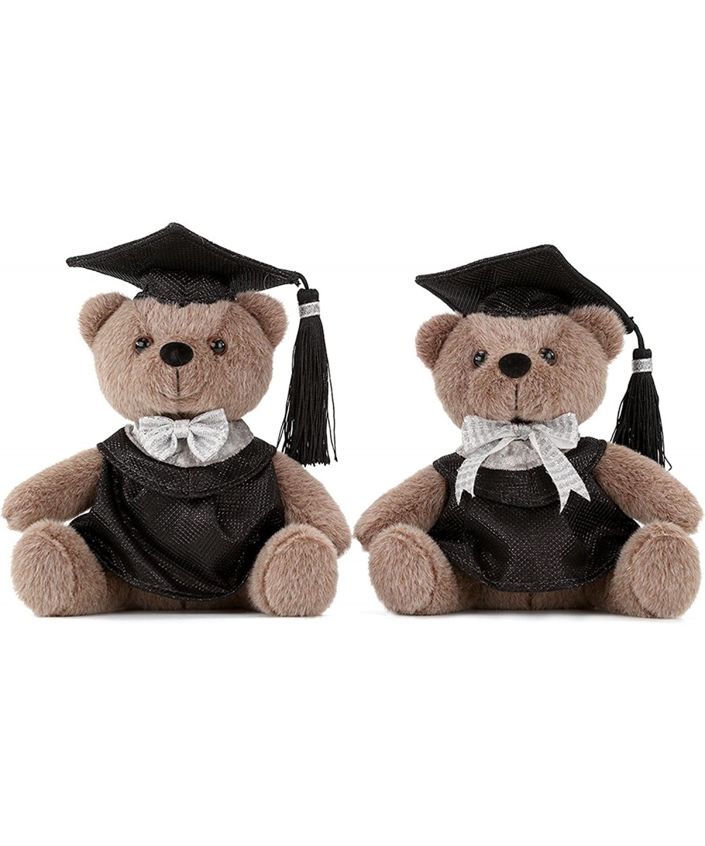 Couple Man Woman Teddy Bear Lover Graduation Stuffed Animal Plush Black Bachelor's Cap for Class of 2022 Graduation Gift 2 Pa...