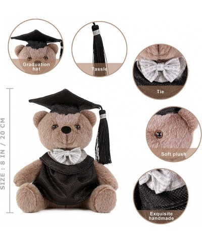 Couple Man Woman Teddy Bear Lover Graduation Stuffed Animal Plush Black Bachelor's Cap for Class of 2022 Graduation Gift 2 Pa...