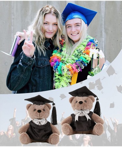 Couple Man Woman Teddy Bear Lover Graduation Stuffed Animal Plush Black Bachelor's Cap for Class of 2022 Graduation Gift 2 Pa...