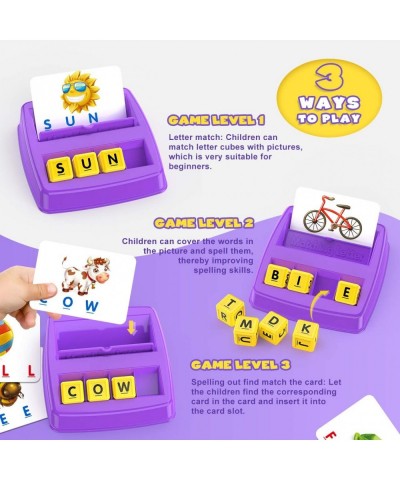 Educational Toys for 3-8 Year Old Boys Girls Learning Toys Flash Cards Matching Letter Game Birthday Halloween Christmas East...