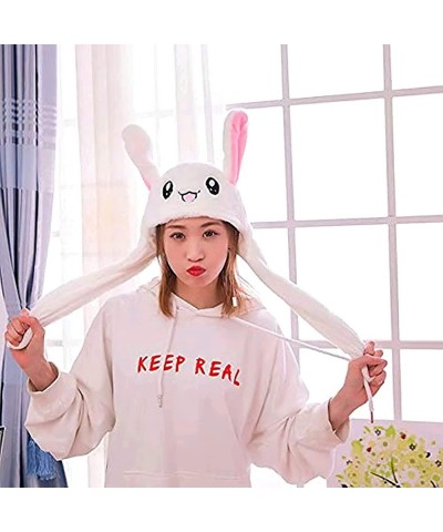 Rabbit Hat Ear Moving Jumping Hat Funny Bunny Plush Hat Cap for Women Girls Cosplay Christmas Party Holiday Hat $28.98 Kids' ...