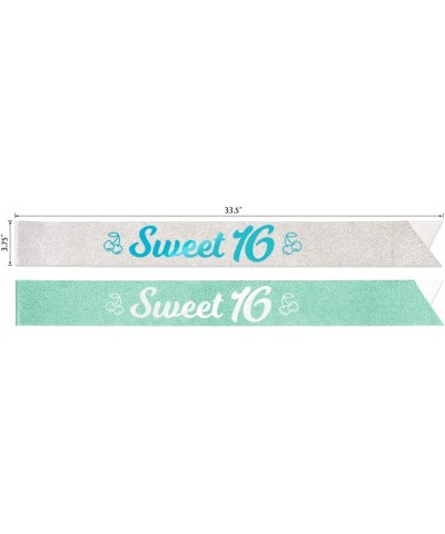 Sweet 16 Birthday Sash Glitter Tiffany Blue Happy 16th Birthday Party Decoration Party Favors for Birthday Girls $17.12 Kids'...