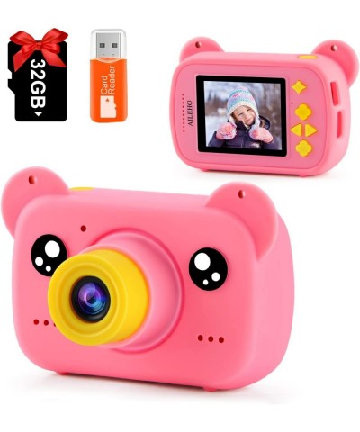 pink Kids Camera Best birthday gifts and Christmas toys for girls Age 3 4 5 6 7 8 9 2" screen 1080p children digital camera a...