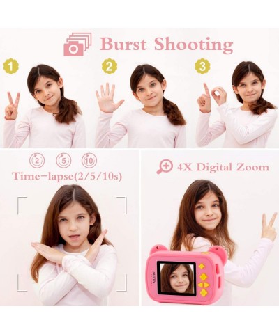 pink Kids Camera Best birthday gifts and Christmas toys for girls Age 3 4 5 6 7 8 9 2" screen 1080p children digital camera a...