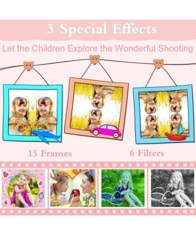 pink Kids Camera Best birthday gifts and Christmas toys for girls Age 3 4 5 6 7 8 9 2" screen 1080p children digital camera a...