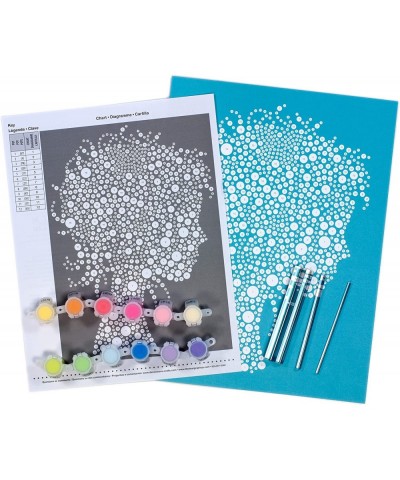 Girl Portrait Dot Painting Kit for Adults and Kids Finished Project 10" x 10" Multicolor 18 Piece $38.65 Kids' Drawing & Writ...