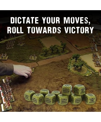 – Bolt Action Dice Order D6 Pack of 12 Green Dice and Actions are Inscribed with Black Digital Bundle – Miniatures Wargame Di...