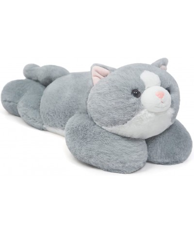 Weighted Stuffed Animals for Kids 3.3lbs Weighted Cat Plush Toy for Kid Toddler Teens 20” Large Grey Kitty Plushies for Girls...