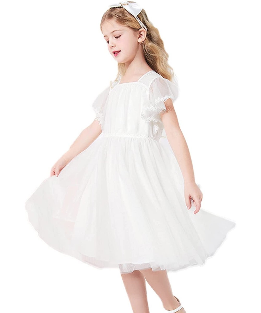 Flower Girl Maxi Dress Princess Lace Tulle Photo Gowns Wedding Party Dress $24.18 Kids' Costumes