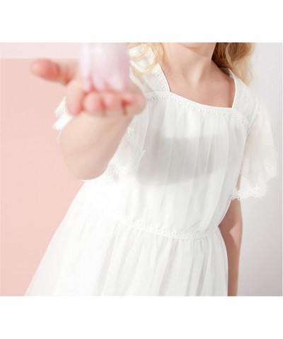 Flower Girl Maxi Dress Princess Lace Tulle Photo Gowns Wedding Party Dress $24.18 Kids' Costumes