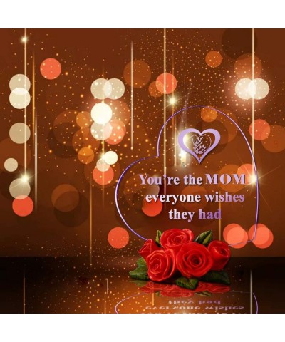 Sentimental Gift for Mom Christmas Mothers Day Multi Color LED Cake Topper Heart Shaped Stuff with Beautiful Red Roses Unique...