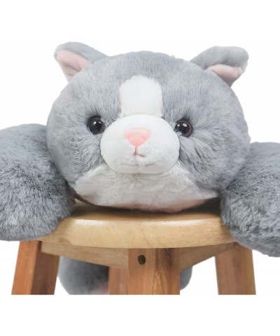 Weighted Stuffed Animals for Kids 3.3lbs Weighted Cat Plush Toy for Kid Toddler Teens 20” Large Grey Kitty Plushies for Girls...