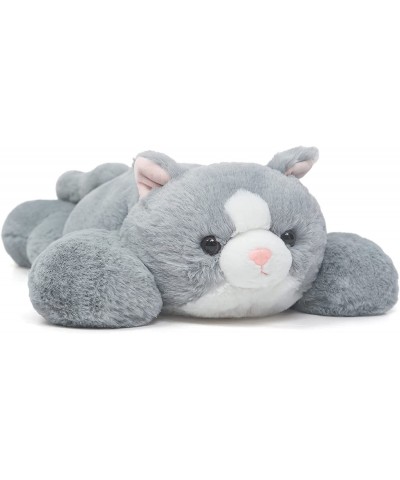 Weighted Stuffed Animals for Kids 3.3lbs Weighted Cat Plush Toy for Kid Toddler Teens 20” Large Grey Kitty Plushies for Girls...