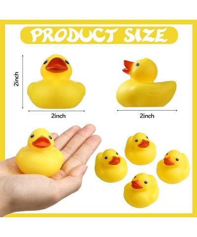 48 Pcs 2 Inch Yellow Rubber Duck Bath Toys Large Rubber Ducks Bath Ducks Squeak Bathtub Toys for Birthday Pool Party Decorati...