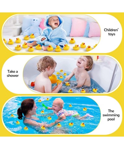 48 Pcs 2 Inch Yellow Rubber Duck Bath Toys Large Rubber Ducks Bath Ducks Squeak Bathtub Toys for Birthday Pool Party Decorati...