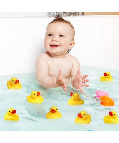 48 Pcs 2 Inch Yellow Rubber Duck Bath Toys Large Rubber Ducks Bath Ducks Squeak Bathtub Toys for Birthday Pool Party Decorati...