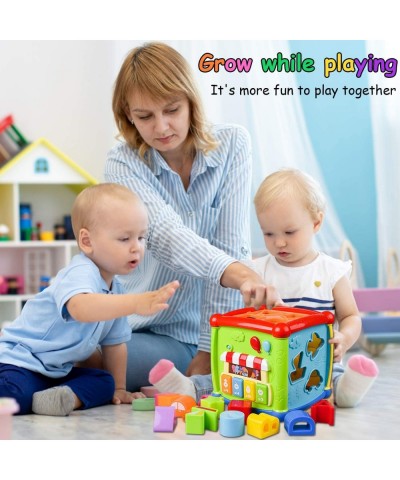 6 in 1 Multipurpose Activity Cube Baby Toys 12-18 Month Baby Toys 6 12 Month Musical Color Shape Sorter Toy Christmas Birthda...