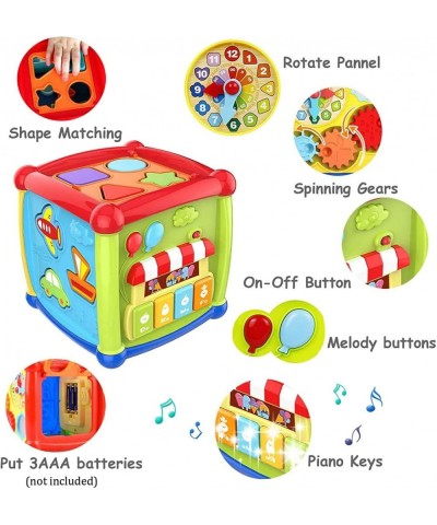 6 in 1 Multipurpose Activity Cube Baby Toys 12-18 Month Baby Toys 6 12 Month Musical Color Shape Sorter Toy Christmas Birthda...