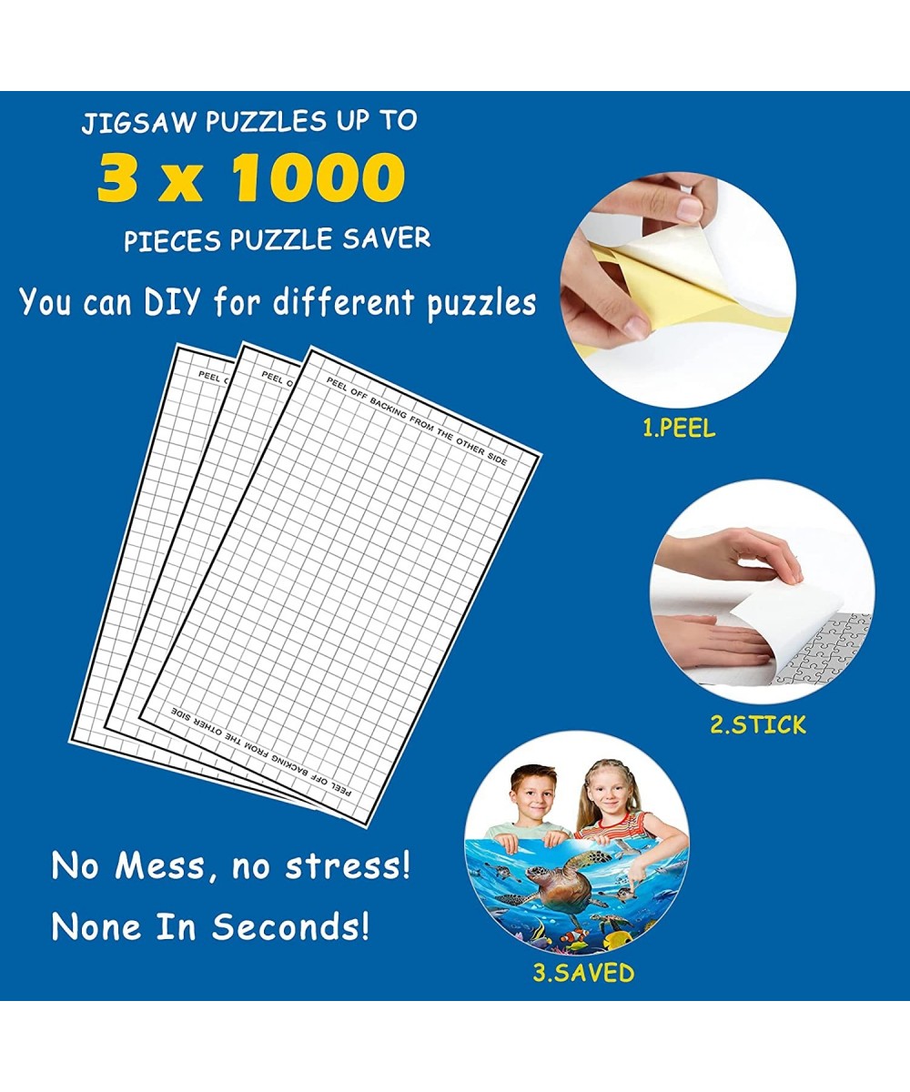 Preserve 3 X 1000 Piece Puzzle Glue Sheets 20 Sheets Puzzle Saver Puzzle Glue and Frame No Mess Puzzle Saver Kit for Large Pu...