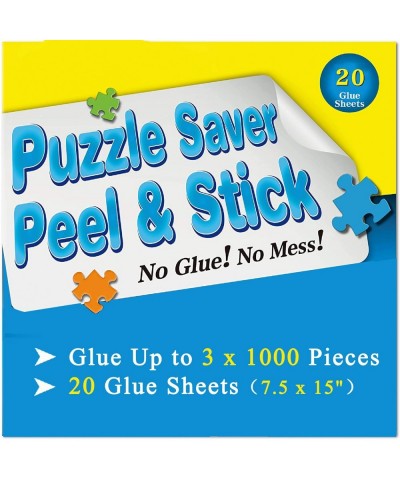 Preserve 3 X 1000 Piece Puzzle Glue Sheets 20 Sheets Puzzle Saver Puzzle Glue and Frame No Mess Puzzle Saver Kit for Large Pu...