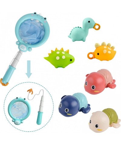 Baby Swimming Turtle Bath Toys Water Table Toys with Fishing Net and Rod Cute Toy Turtles Baby Swimming Toys for Water Table ...