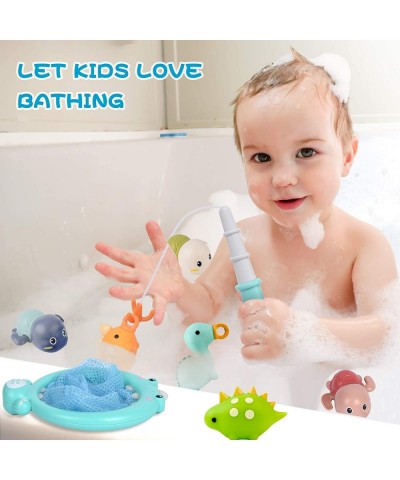 Baby Swimming Turtle Bath Toys Water Table Toys with Fishing Net and Rod Cute Toy Turtles Baby Swimming Toys for Water Table ...