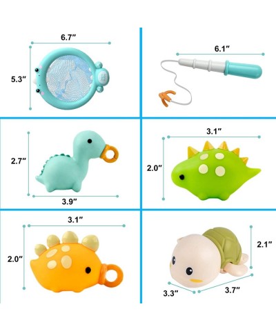 Baby Swimming Turtle Bath Toys Water Table Toys with Fishing Net and Rod Cute Toy Turtles Baby Swimming Toys for Water Table ...