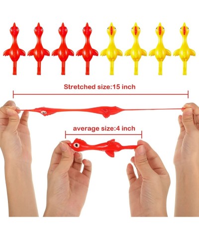 120 Pieces Rubber Slingshot Chicken Flick Chicken Flying Chicken Flingers Stretchy Funny Rubber Chicken Toy Party Favors for ...